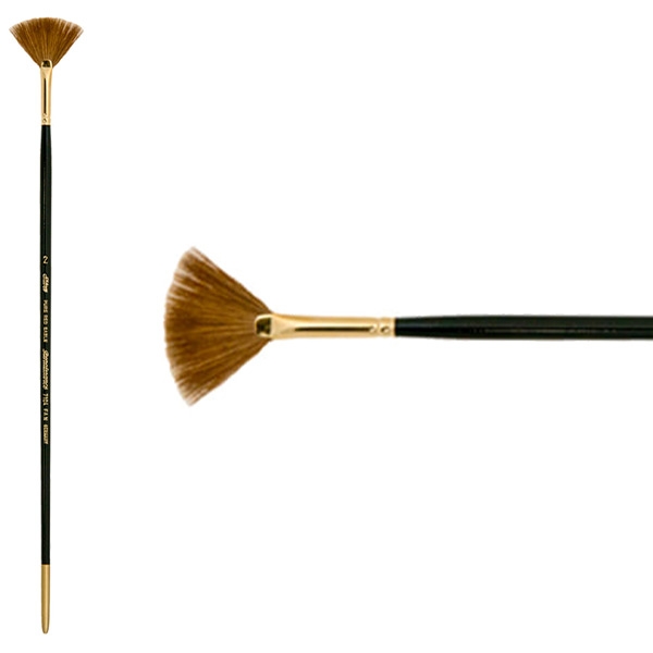 Silver Brush Renaissance Series Brushes Long Handle 2 Fan 7104